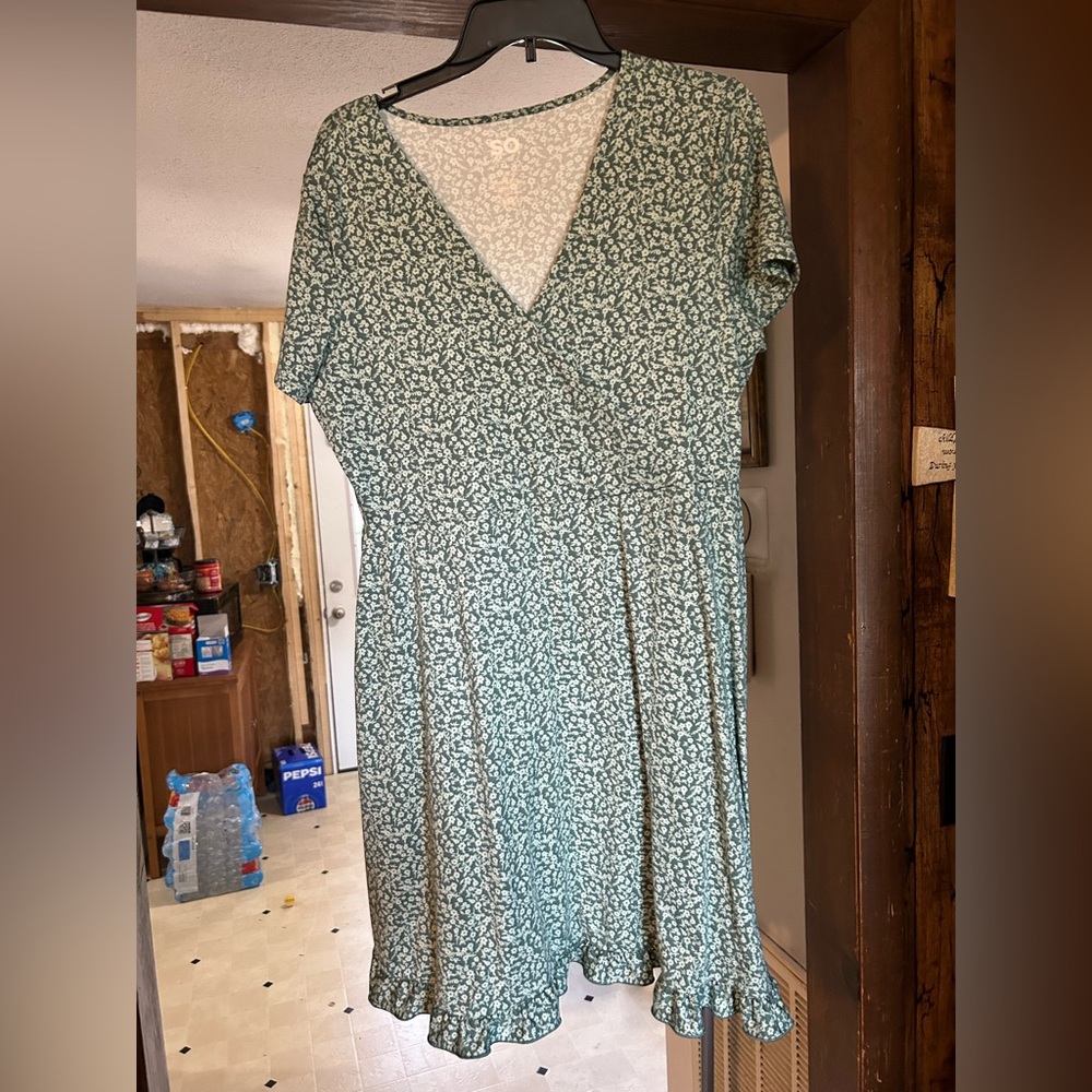 Floral Green Dress